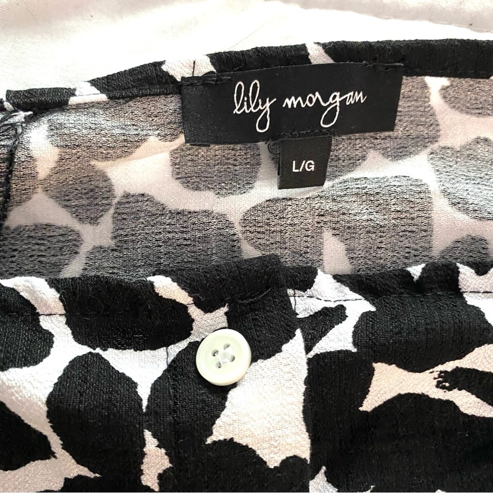 Lily Morgan Boho Abstract Animal Print Off Shoulder Women’s Blouse Short Sleeve - Picture 2 of 9